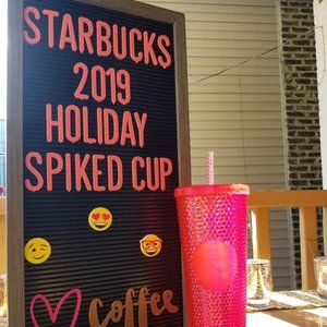 Starbucks 2019 Holiday Hot Pink Spiked Cold Cup